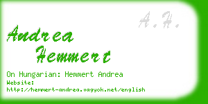 andrea hemmert business card